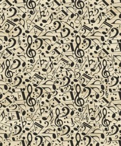 Musical Notes in Black